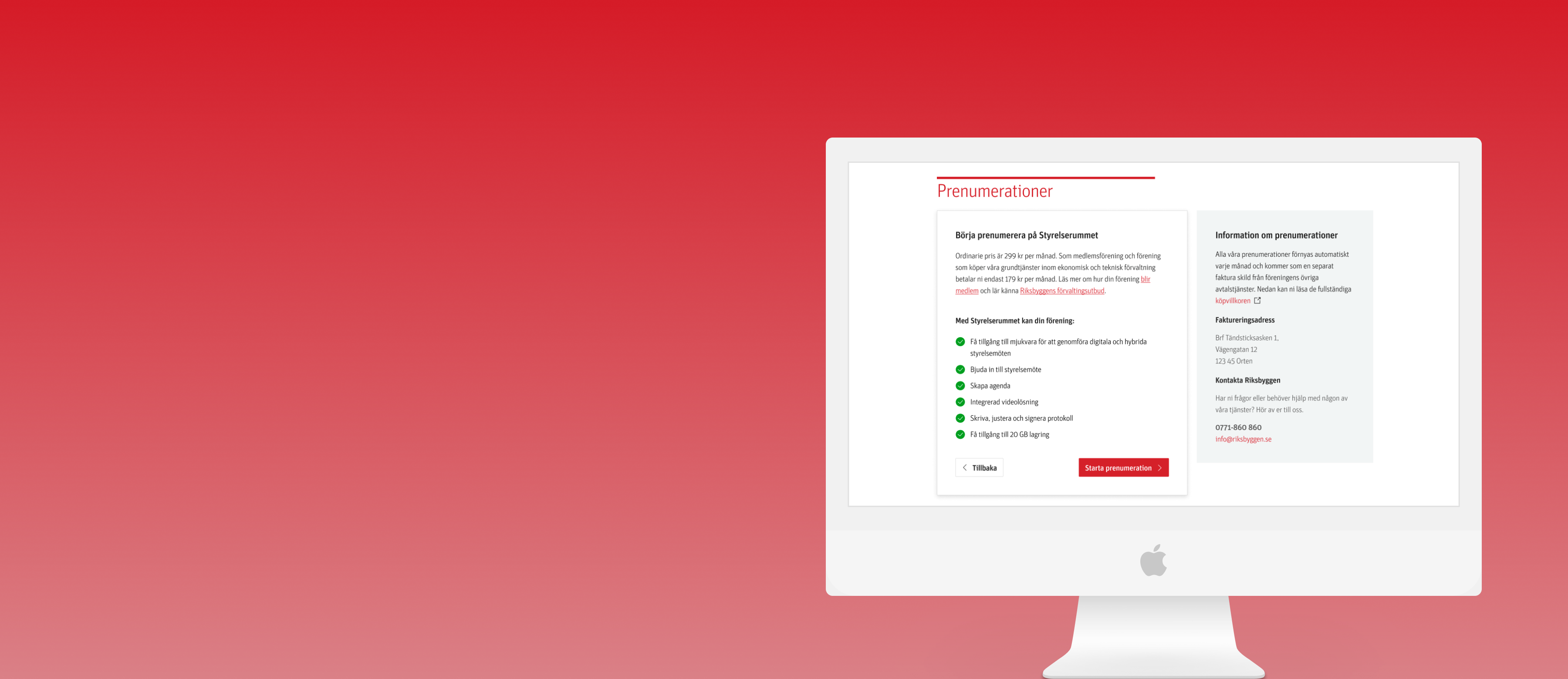 Riksbyggen subscription platform